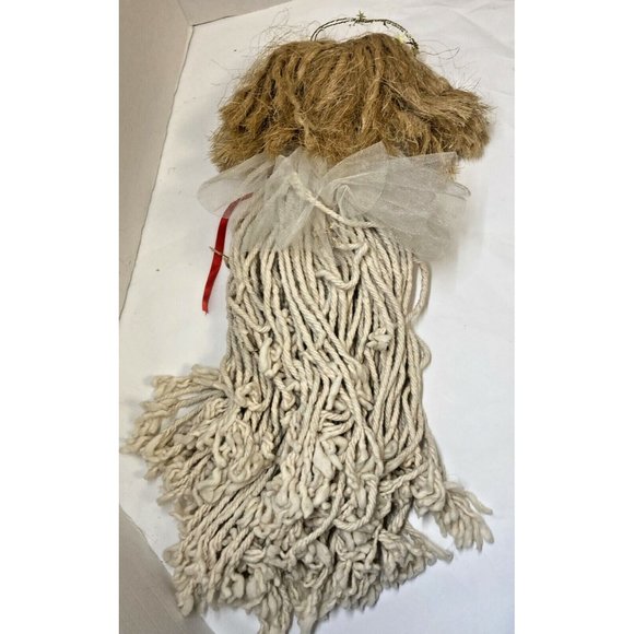 Rope Mop Doll Angel Shelf Sitter 20" – Praying Pose, Christmas Decor - Picture 3 of 3